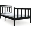 Rám postele masivní dřevo 100 x 200 cm [3100952] (Barva Černá)