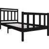 Rám postele masivní dřevo 100 x 200 cm [3100952] (Barva Černá)