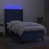 Box spring postel s matrací a LED 90x200 cm textil [3138287] (Barva Černá)