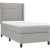 Box spring postel s matrací a LED 90x200 cm textil [3138287] (Barva Černá)