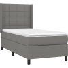 Box spring postel s matrací a LED 90x200 cm textil [3138287] (Barva Černá)