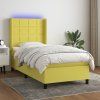 Box spring postel s matrací a LED 90x200 cm textil [3138287] (Barva Černá)