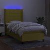 Box spring postel s matrací a LED 90x200 cm textil [3138287] (Barva Černá)