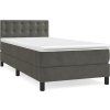 Box spring postel s matrací 100x200 cm samet [3141528] (Barva Tmavě šedá)