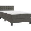 Box spring postel s matrací 100x200 cm samet [3141528] (Barva Tmavě šedá)