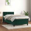 Box spring postel s matrací 100x200 cm samet [3141528] (Barva Tmavě šedá)