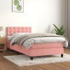 Box spring postel s matrací 100x200 cm samet [3141528] (Barva Tmavě šedá)