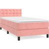 Box spring postel s matrací 100x200 cm samet [3141528] (Barva Tmavě šedá)