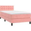 Box spring postel s matrací 100x200 cm samet [3141528] (Barva Tmavě šedá)