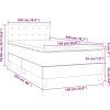 Box spring postel s matrací 100x200 cm samet [3141528] (Barva Tmavě šedá)