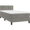 Box spring postel s matrací 100x200 cm samet [3141528] (Barva Tmavě šedá)