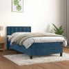 Box spring postel s matrací 100x200 cm samet [3141528] (Barva Tmavě šedá)