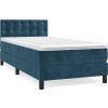 Box spring postel s matrací 100x200 cm samet [3141528] (Barva Tmavě šedá)