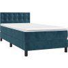 Box spring postel s matrací 100x200 cm samet [3141528] (Barva Tmavě šedá)