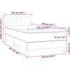 Box spring postel s matrací 100x200 cm samet [3141528] (Barva Tmavě šedá)