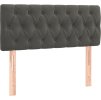 Box spring postel s matrací 90x190 cm samet [3127644] (Barva Tmavě šedá)