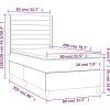 Box spring postel s matrací 80 x 200 cm textil [3132027] (Barva Černá)