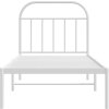 Kovový rám postele s čelem 90 x 190 cm [353676] (Barva Bílá)