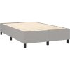 Box spring postel s matrací a LED 120 x 200 cm textil [3135021] (Barva Světle šedá)