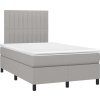 Box spring postel s matrací a LED 120 x 200 cm textil [3135021] (Barva Světle šedá)