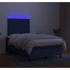 Box spring postel s matrací a LED 120 x 200 cm textil [3135021] (Barva Světle šedá)