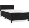 Box spring postel s matrací 90x200 cm samet [3130881] (Barva Tmavě moddrá)