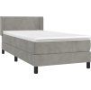 Box spring postel s matrací 90x200 cm samet [3130881] (Barva Tmavě moddrá)