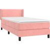 Box spring postel s matrací 90x200 cm samet [3130881] (Barva Tmavě moddrá)