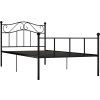 Rám postele kov 100 x 200 cm [284524] (Barva Černá)