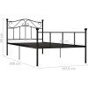 Rám postele kov 100 x 200 cm [284524] (Barva Černá)