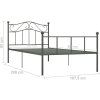 Rám postele kov 100 x 200 cm [284524] (Barva Černá)
