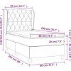 Box spring postel s matrací 80 x 200 cm textil [3128162] (Barva Krémová)