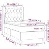 Box spring postel s matrací 80 x 200 cm textil [3128162] (Barva Krémová)