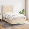 Box spring postel s matrací 80 x 200 cm textil [3128162] (Barva Krémová)