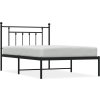 Kovový rám postele s čelem 107 x 203 cm [353533] (Barva Černá)