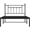 Kovový rám postele s čelem 107 x 203 cm [353533] (Barva Černá)