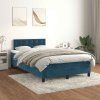 Box spring postel s matrací 120 x 200 cm samet [3141537] (Barva Tmavě moddrá)