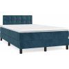 Box spring postel s matrací 120 x 200 cm samet [3141537] (Barva Tmavě moddrá)