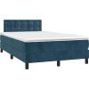 Box spring postel s matrací 120 x 200 cm samet [3141537] (Barva Tmavě moddrá)