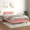 Box spring postel s matrací 120 x 200 cm samet [3141537] (Barva Tmavě moddrá)