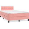 Box spring postel s matrací 120 x 200 cm samet [3141537] (Barva Tmavě moddrá)