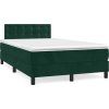 Box spring postel s matrací 120 x 200 cm samet [3141537] (Barva Tmavě moddrá)