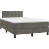 Box spring postel s matrací 120 x 200 cm samet [3141537] (Barva Tmavě moddrá)