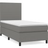 Box spring postel s matrací 100 x 200 cm textil [3141594] (Barva Tmavě šedá)