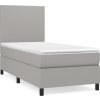 Box spring postel s matrací 100 x 200 cm textil [3141594] (Barva Tmavě šedá)