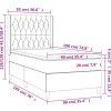 Box spring postel s matrací a LED 90x190 cm textil [3138517] (Barva Světle šedá)