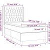 Box spring postel s matrací a LED 90x190 cm textil [3138517] (Barva Světle šedá)
