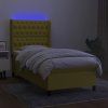 Box spring postel s matrací a LED 90x190 cm textil [3138517] (Barva Světle šedá)