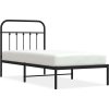Kovový rám postele s čelem 90 x 190 cm [352570] (Barva Černá)
