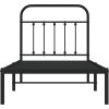 Kovový rám postele s čelem 90 x 190 cm [352570] (Barva Černá)